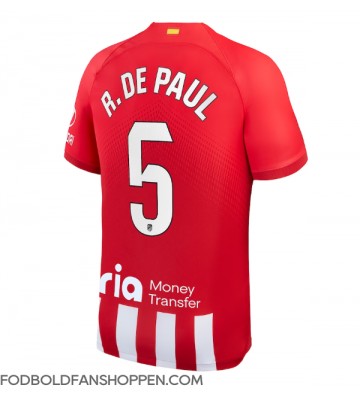 Atletico Madrid Rodrigo De Paul #5 Hjemmebanetrøje 2023-24 Kortærmet